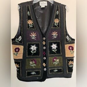 Vintage TanTrums Size Medium Textured Vest